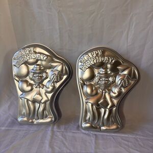 Amscan Full Body Circus Clown Happy birthday cake pan bake mold Set Of 2